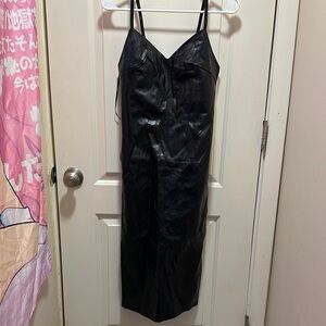 Forever 21 Black Faux Leather Dress